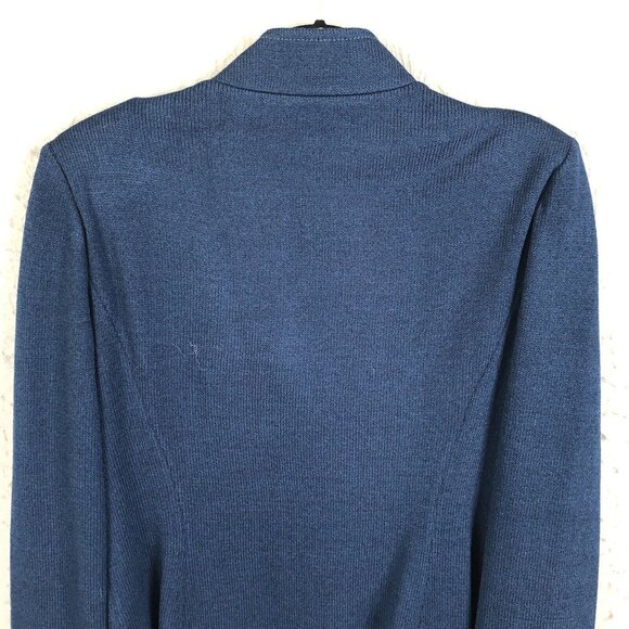 St John Collection Sweater Womens 10 Blue Santana Knit Cardigan Old Money NEW - Picture 12 of 16